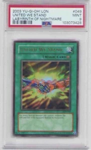UNITED WE STAND YUGIOH LON-49 UNLIMITED EDITION HOLOFOIL GRADED MINT 9 2003 - Picture 1 of 2