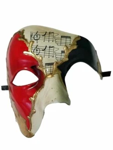 Para hombre Phantom Gold con Máscara de Mascarada Grande Rojo Negro - Imagen 1 de 4