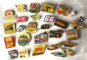 Hat Pin Lot 27 Indy 500 Nascar Auto Racing Texaco Hot Wheels Winston Brickyard - Picture 1 of 18