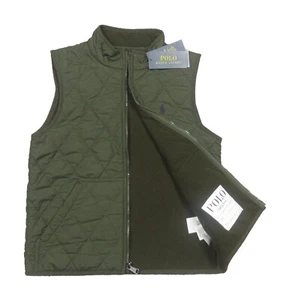 Polo Ralph Lauren Boys Company Olive Green Water Resistant Quilted Vest - Picture 1 of 6