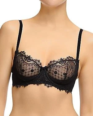Dita Von Teese Women's Black Vedette Allover Sheer Mesh Underwire Bra Size 34B - Image 1 of 1