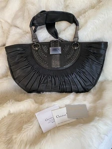 Vintage Christian Dior Pleated Plisse Lambskin Tote - Picture 1 of 14