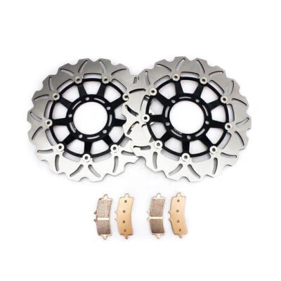 2 Front Brake Rotors Discs Pads For Triumph Daytona 675 R 675R 2011 2012 11 12 - Image 1 of 4