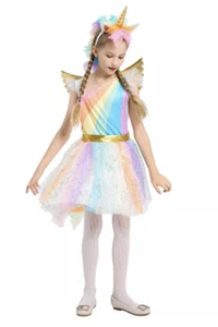 Kids Girls Unicorn Costume, Dress Up, Cosplay, Halloween, Party Outfit, Size M - Picture 1 of 11
