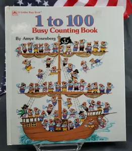 1 To 100 Busy Counting Book by Amye Rosenberg 1988 1st Edition Hardcover - Imagen 1 de 2