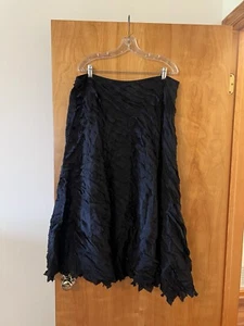 J. Jill Silk Nylon Blend Skirt Ruffle Tiered Layered Black Party Feminine NWT 18 - Picture 1 of 15