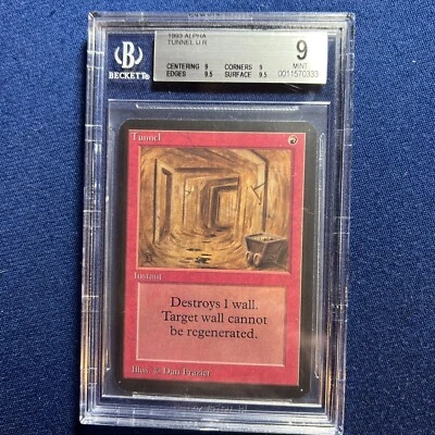 MTG Alpha Tunnel U R  BGS 9 Quad++ MINT  (9.5 edges and surface)  1993 - Image 1 of 2