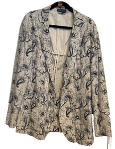 POLO RALPH LAUREN MENS JACKET XL BLUE LAKE 100% COTTON PAISLEY FLORAL PRINT - Picture 1 of 6