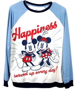 Disney Mickey And Minnie Sleep Night Shirt Happiness Served Women's Size Large - Picture 1 of 4