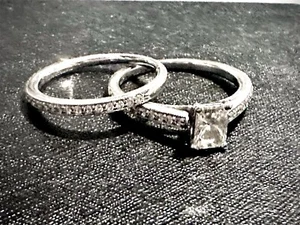 diamond engagement ring size 6 pre owned - Picture 1 of 6