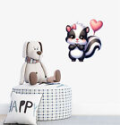 Cute Skunk Valentine&#39;s Day Wall Art Bedroom Colourful Vinyl Sticker Decals a9616