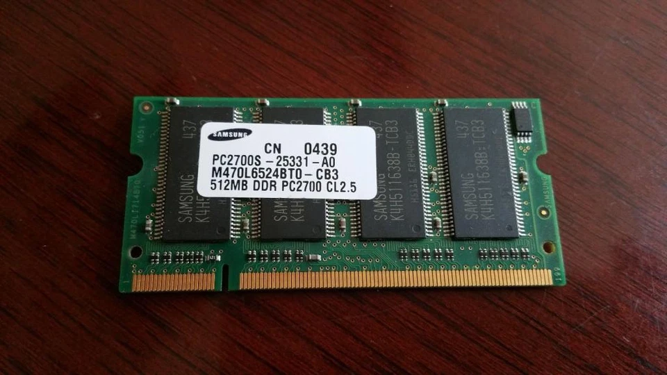 Samsung 512MB PC2700 DDR333 SODIMM Apple iMac - Image 1 of 1