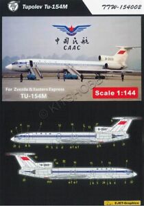 TOPTIERHOBBY 1/144 Tupolev Tu-154 CAAC Airlines Decals