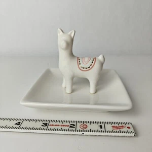 LAUREN CONRAD Ceramic White Llama 🦙 TRINKET TRAY Ring Dish JEWELRY HOLDER - Picture 1 of 7