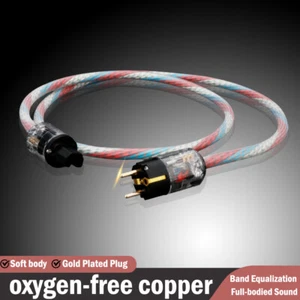 Audio Power Cables HiFi Power Cord W/ IEC Schuko Plug EU/US Standard Wire Plugs - Picture 1 of 18