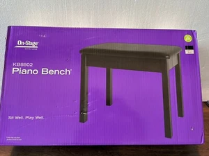 BRAND NEW On-Stage KB8802B Classic Piano Bench- BLACK - Picture 1 of 4