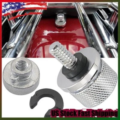 Tuerca de perno de asiento de montaje con tornillo para guardabarros trasero cromado Billet para Harley Davidson 96Up Foto 1 de 4