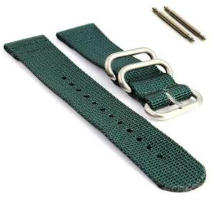 Two-Piece Military Nylon Watch Band Strap Divers 18 20 22 24 26 Strong MM
