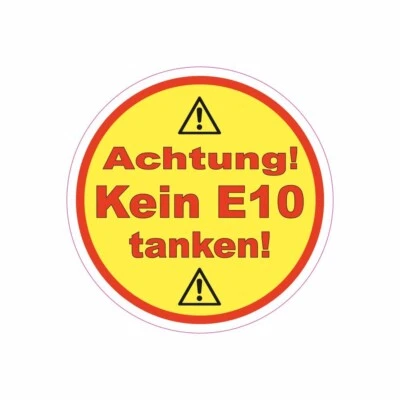 3x Achtung Kein E10 tanken Aufkleber Warnung PKW Tankdeckel Durchmesser 40mm - Bild 1 von 3