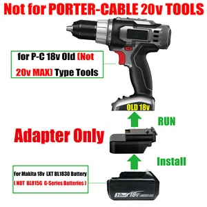 1x Adapter Upgrade for Porter Cable 18v Old Tool To for Makita 18v LXT Batteries - Picture 1 of 8