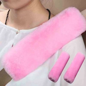 2pcs Car Seat Belt Pads Traveling Luggage Bag Shoulder Strap Cover Cushion Pink - Picture 1 of 6