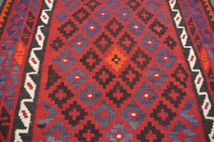3,2 X 3,8 pies. Hecho a mano tribal afgano Ghallmori Kilim tradicional. - Imagen 1 de 10