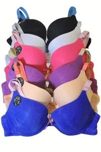 Lingerie Push Up Floral Underwire Bra Sizes 32 34 36 38 40 - Picture 1 of 1