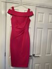 Karen Millen Dc 3288 Royal Ascot Dress Fuchsia Pink Size 10 Brand New With Tag