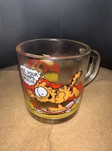 Vintage 1978 McDonald's Garfield Odie Glass Mug 8 OZ Use Your Friends Wisely - Picture 1 of 5