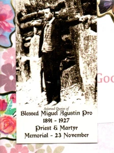 Blessed Miguel Agustin Pro (2" x 3 1/2") Heavy Paperstock Holy Card - Picture 1 of 2