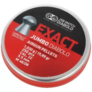 JSB Diabolo Exact Jumbo Airgun Pellet cal .22 (5,52 mm) 250 pz - Foto 1 di 1