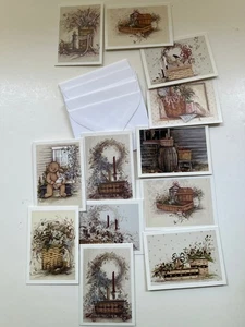 Vintage 1995 Creations Unlimited Pat Richter Artist Note Cards -Mini Size - Picture 1 of 6