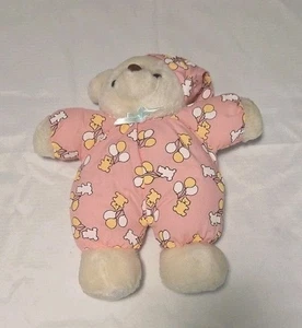 Peluche orsacchiotto rosa vintage anni 90 Emson Glow in Dark palloncino pij's peluche  - Foto 1 di 7