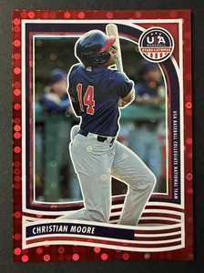 2024 Panini Stars and Stripes - (Christian Moore) Red 130/199 (Angels) #88 - Picture 1 of 3