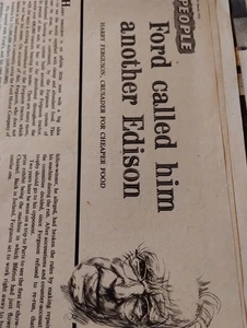 Sk228 Ephemera 1950s article harry Ferguson  - Picture 1 of 1