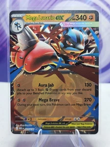 Mega Lucario ex 077/132 Pokemon Mega Evolution English Double Rare - Picture 1 of 2