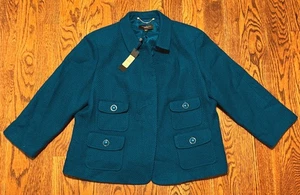 Chaqueta Talbots Mujer Talla 18 Blazer Mezcla Lana Tejida Corta Nueva con Etiquetas Precio de venta sugerido por el fabricante 169 USD - Imagen 1 de 4