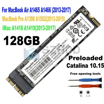 128GB SSD For 2013 - 2017 MacBook Air A1465 A1466 EMC 2631 2632 EMC 2924 2925 - Image 1 of 4