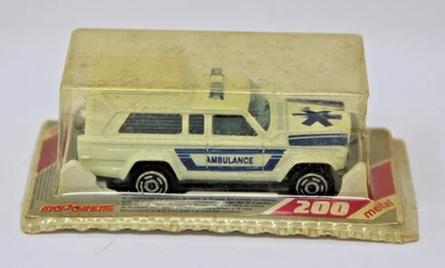 MAJORETTE ambulance JEEP CHEROKEE 200 Series Unopened New On Card Rare - Image 1 of 4
