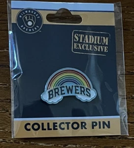 Milwaukee Brewers Enamel Rainbow Pride Pin Brand New Stadium Exclusive - Picture 1 of 1