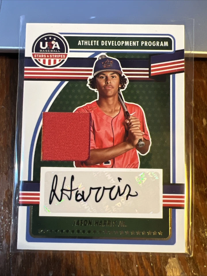 Jason Harris Jr 2023 Panini USA Baseball Stars & Stripes Materials Auto #ADPS-JH - Image 1 of 4
