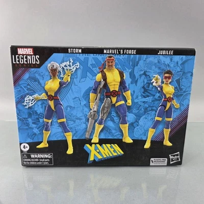 Paquete de 3 figuras de acción Marvel Legends X-Men 60 aniversario Forge Storm Jubilee Foto 1 de 4