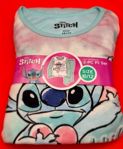 Disney Stitch Girl Long Sleeve Shirt & Pants Pajamas New Size 10/12 - Picture 1 of 6