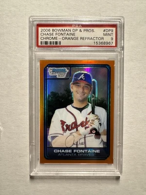 Chase Fontaine 2006 Bowman Chrome #DP9 Orange Refractor 1st Rookie RC /25 PSA 9 - Image 1 of 2