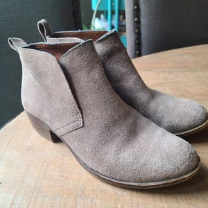 Lucky Brand Leder weiches Leder/Wildleder Knöchel Blockabsatz Booties 6,5 hellbraun BIANNA - Bild 1 von 6