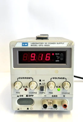 GW Instek Model: GPS-1850D DC Power Supply.  0 - 18V 0 - 5A - Image 1 of 4