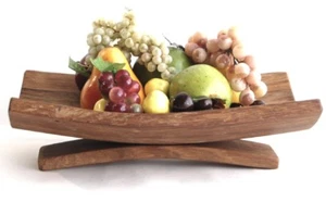 Solid Oak Fruit Bowl – Barrel Style – Handcrafted - Picture 1 of 8