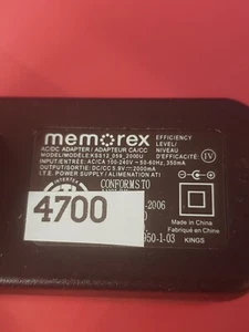 memorex AC Adapter KSS12_059_2000U 5.9V 2000mA - Picture 1 of 6
