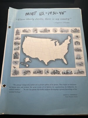 US Stamps, 1931-1945.  over 20 pages Mint Stamps - Image 1 of 4