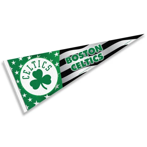 Boston Celtics Nation American Stripes Full Size Pennant Flag Banner Cover